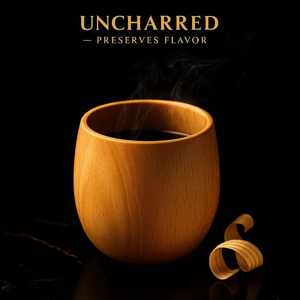 Wooden Whiskey & Bourbon Drinking Glass Tumbler Cup